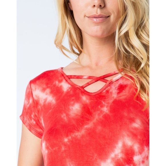 Coral TIE-DYE Tee - Picture 5 of 7